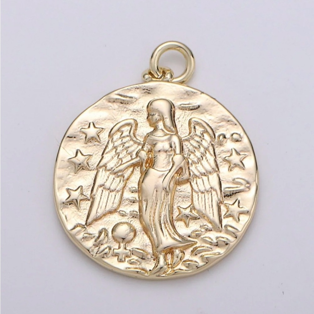 14k Gold Filled angel pendant.